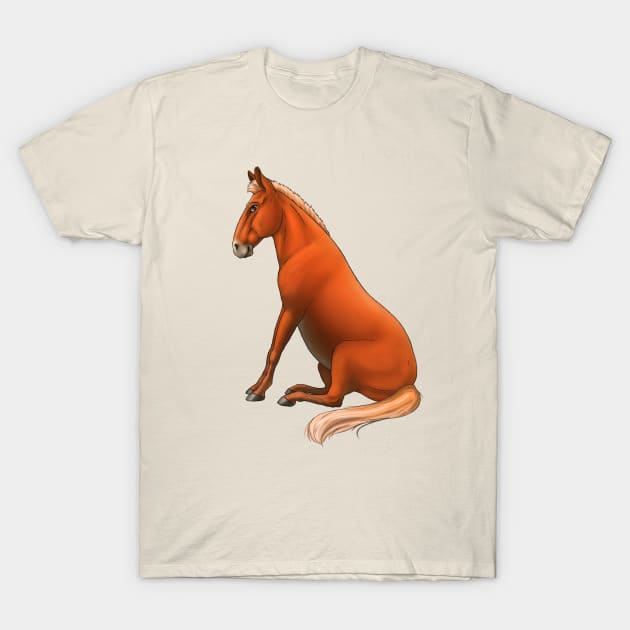 Mule Dog - I'd Rather be Sitting on My Butt T-Shirt by FalconArt